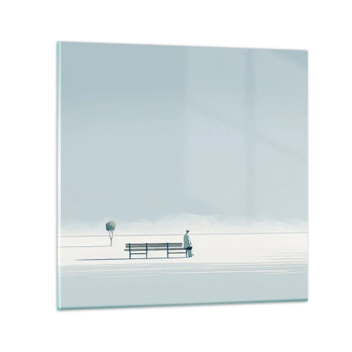 Quadro em vidro - Sim, estou esperando. - 30x30 cm