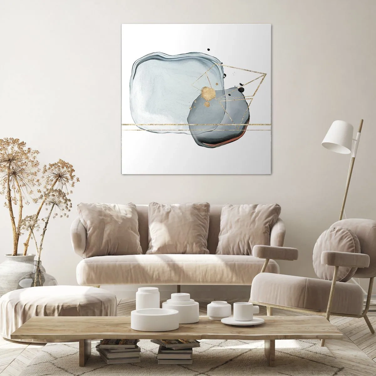 Quadro em tela - Um estudo sobre gotas - 50x50 cm