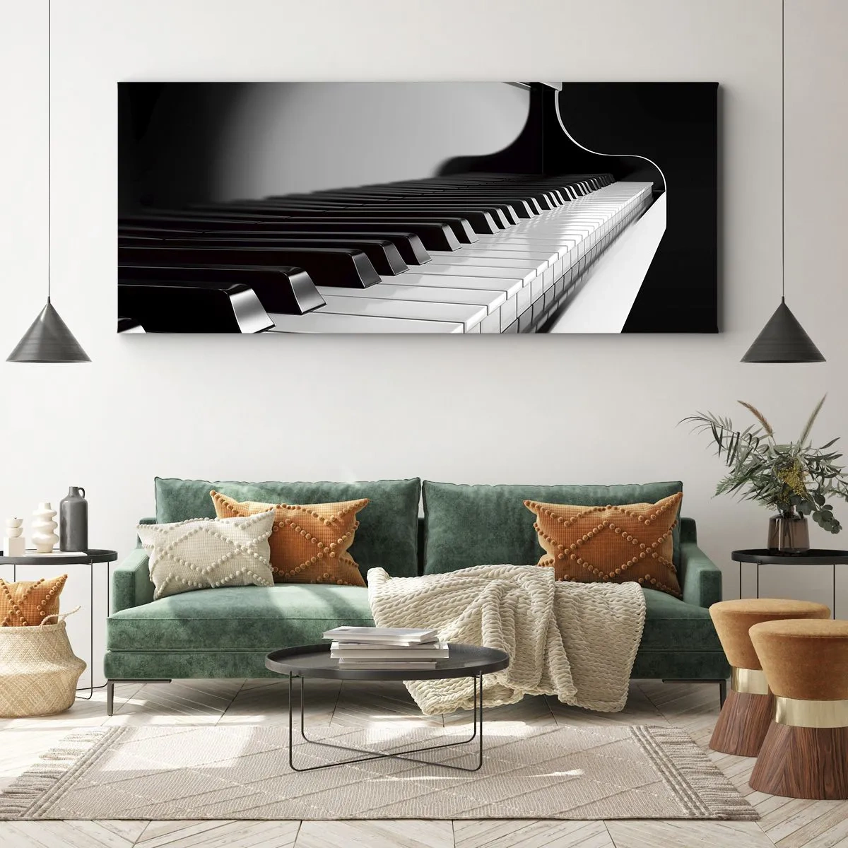 Quadro em tela - Harmonia de formas e cores - 100x40 cm