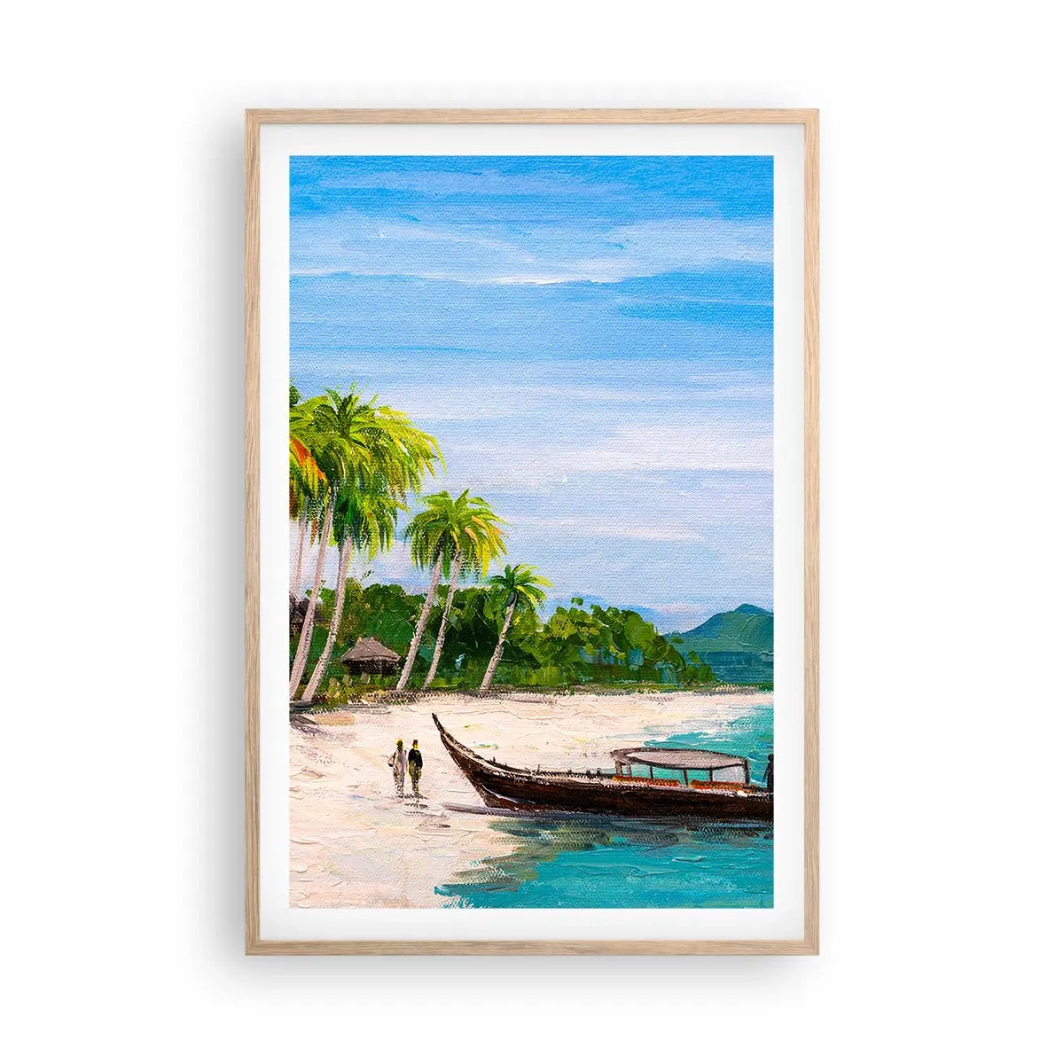 Pôster com moldura de carvalho claro - Um sonho exótico - 61x91 cm