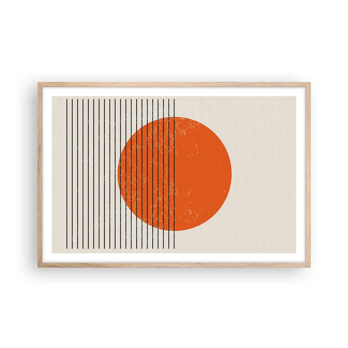 Pôster com moldura de carvalho claro - Sempre sol - 91x61 cm