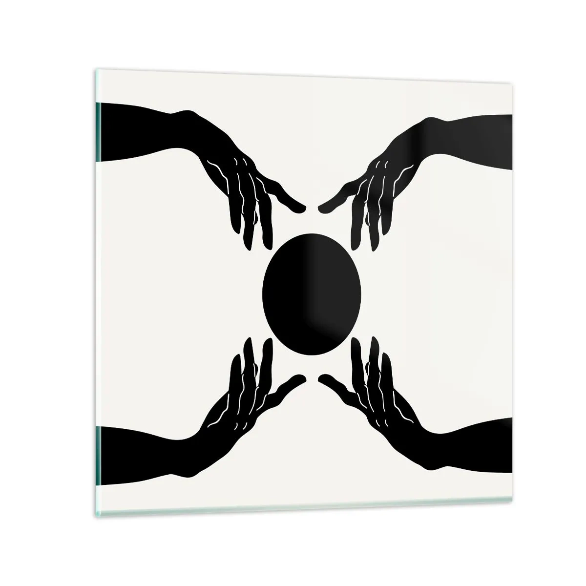 Quadro em vidro - Sinal secreto - 30x30 cm