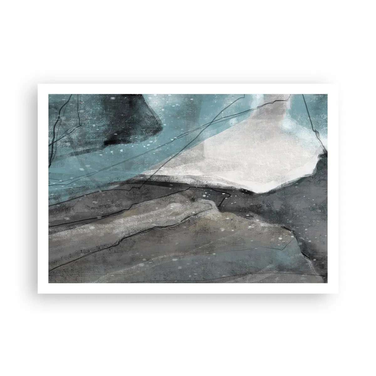 Pôster - Resumo: rochas e gelo - 100x70 cm