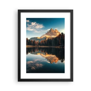 Pôster com moldura preta - Paisagem dupla - 30x40 cm