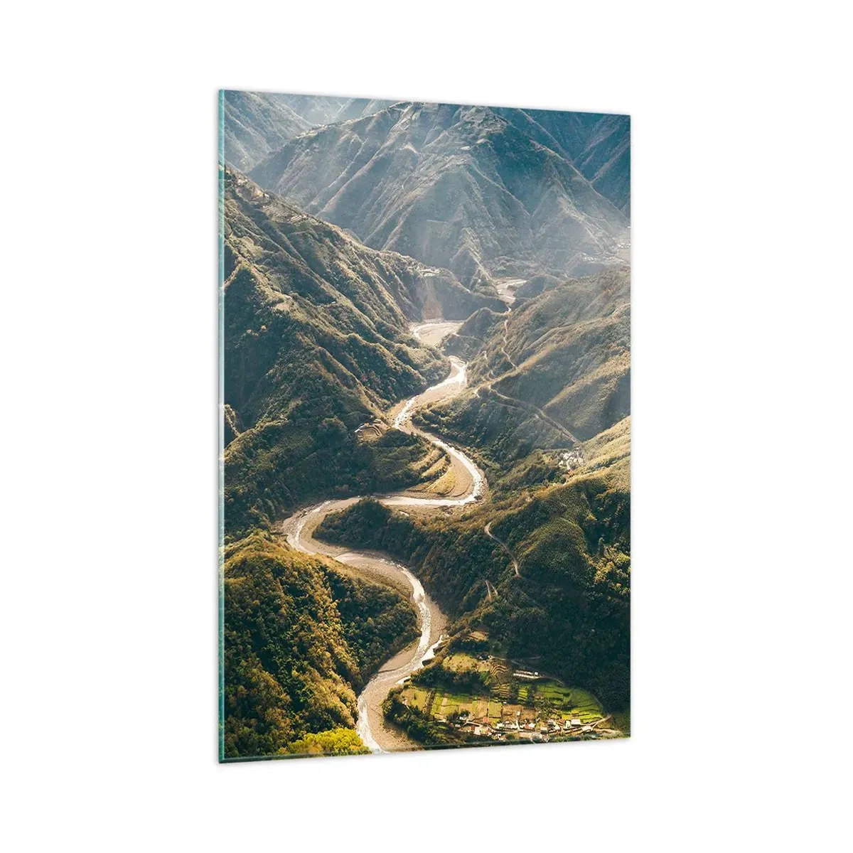 Quadro em vidro - Direto do coração das montanhas - 80x120 cm