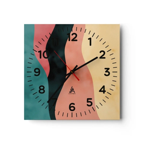 Relógio de parede - Relógio em vidro - Incompatibilidade compatível - 40x40 cm