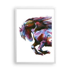 Pôster em moldura branca - Em êxtase - 50x70 cm