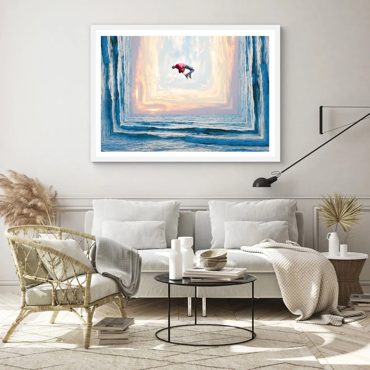 Pôster em moldura branca - Para outra dimensão - 100x70 cm