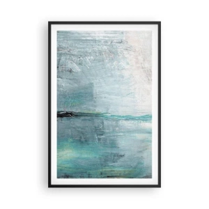 Pôster com moldura preta - Horizontalmente em azul - 61x91 cm