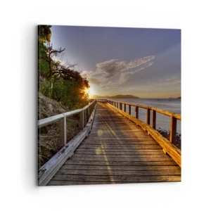 Quadro em tela - Caminhada constante em direção ao sol - 70x70 cm