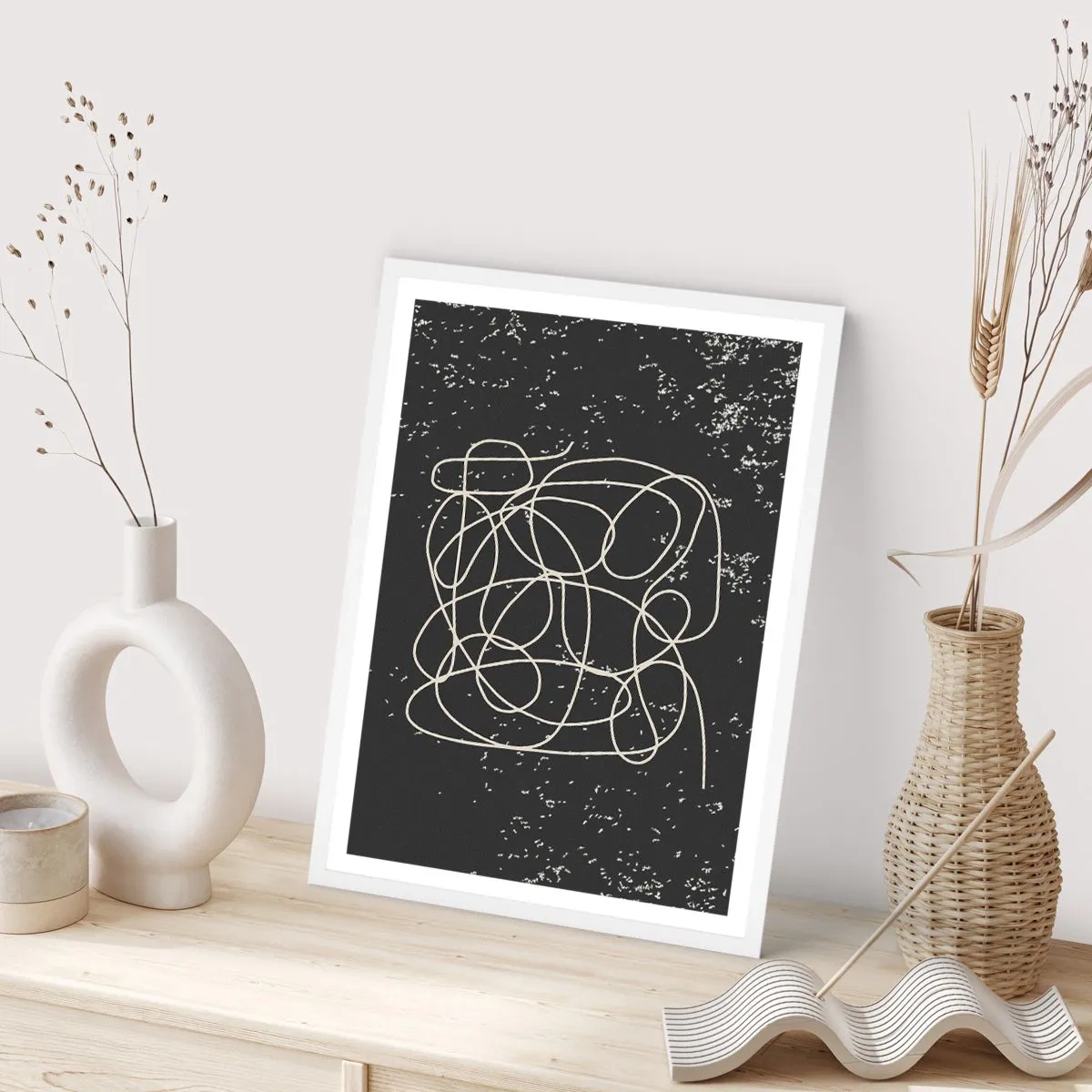 Pôster em moldura branca - Pensamentos errantes - 40x50 cm