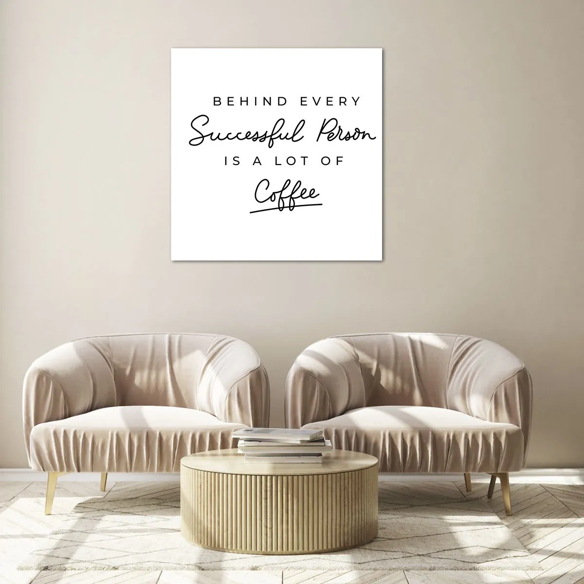 Quadro em vidro - O segredo do sucesso - 40x40 cm