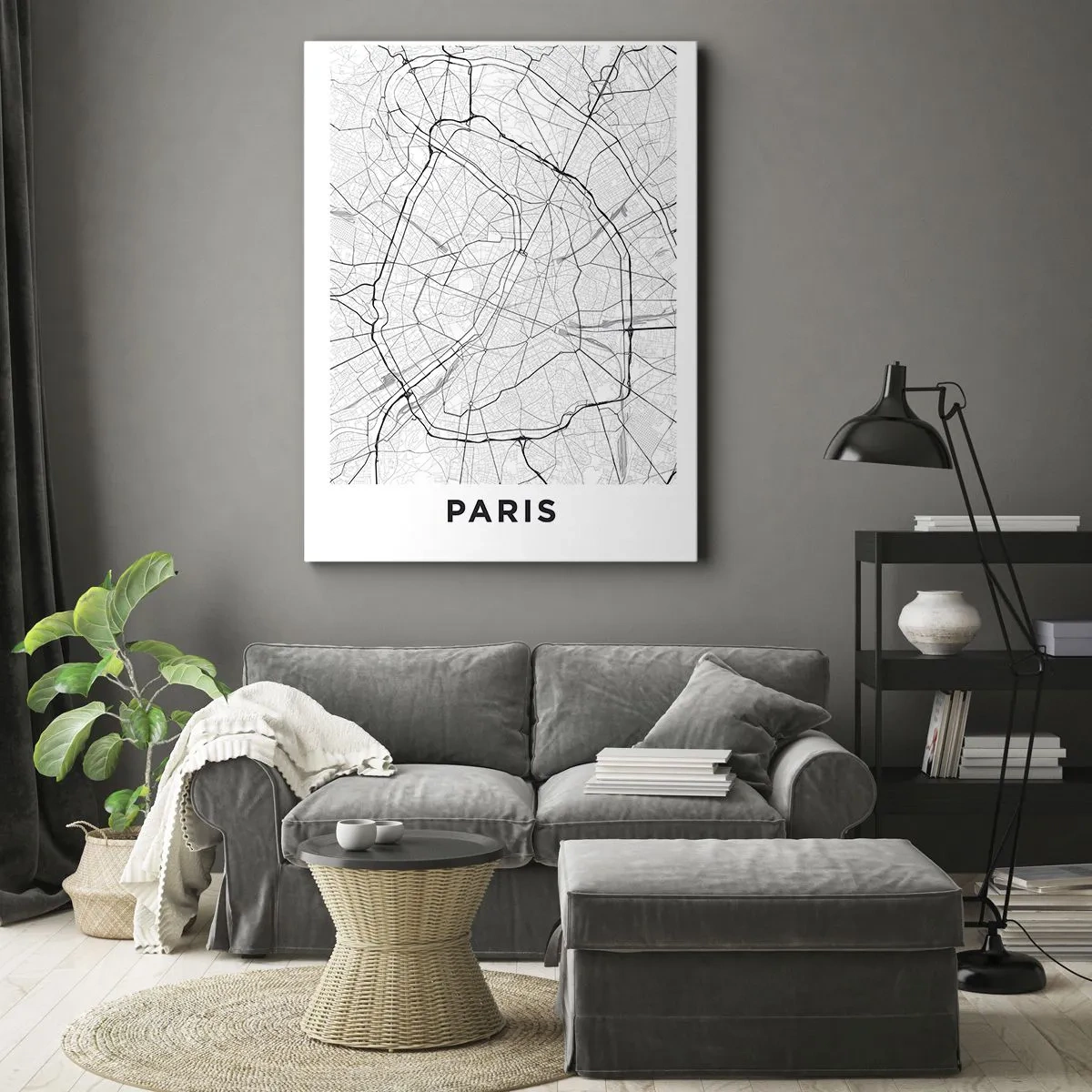 Quadro em tela - Flor de Paris - 55x100 cm