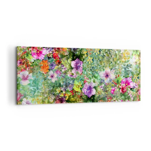 Quadro em tela - Nas flores para a perdição - 100x40 cm