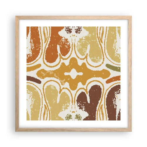 Pôster com moldura de carvalho claro - Abstração sentimental - 50x50 cm