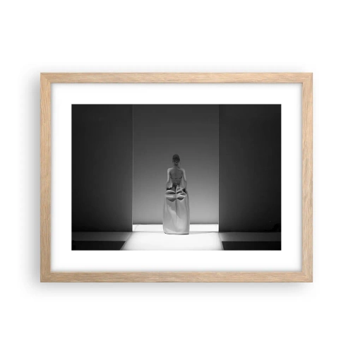 Pôster com moldura de carvalho claro - Simplicidade refinada - 40x30 cm