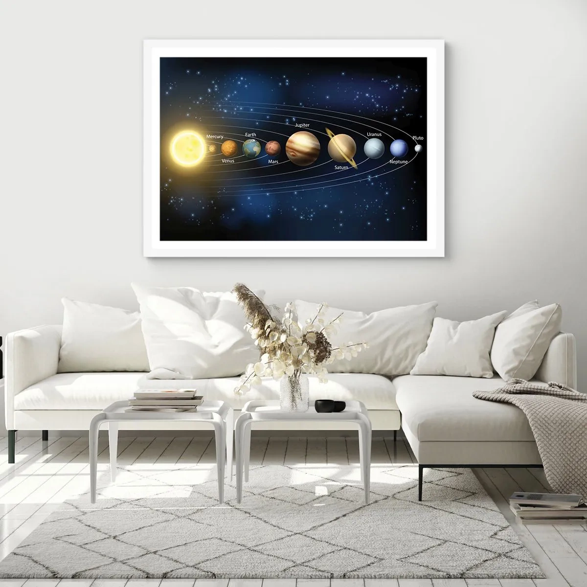 Pôster em moldura branca - Um de dez - 100x70 cm