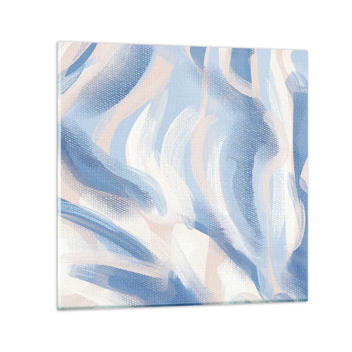Quadro em vidro - Ondas azuis - 30x30 cm