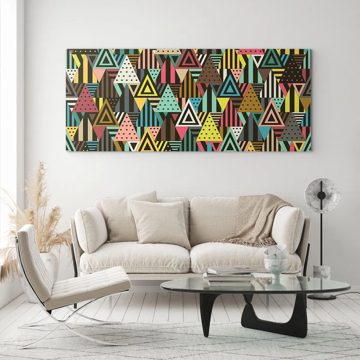 Quadro em vidro - Em ritmo para três - 120x50 cm