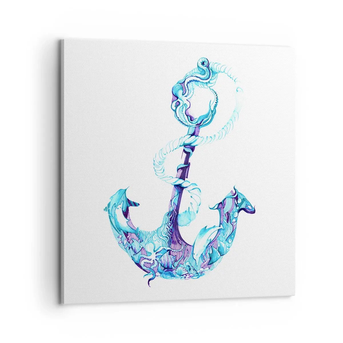 Quadro em tela - Guardião dos segredos do mar - 60x60 cm