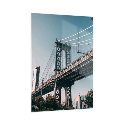 Quadro em vidro - Sobre as ondas da cidade - 50x70 cm