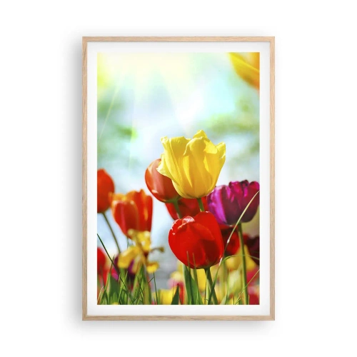 Pôster com moldura de carvalho claro - Todas as cores do sol - 61x91 cm