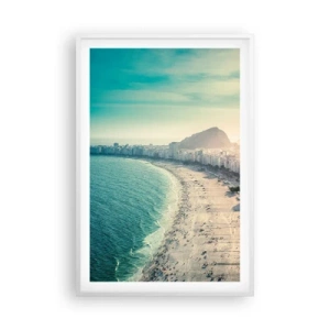Pôster em moldura branca - Férias eternas no Rio - 61x91 cm