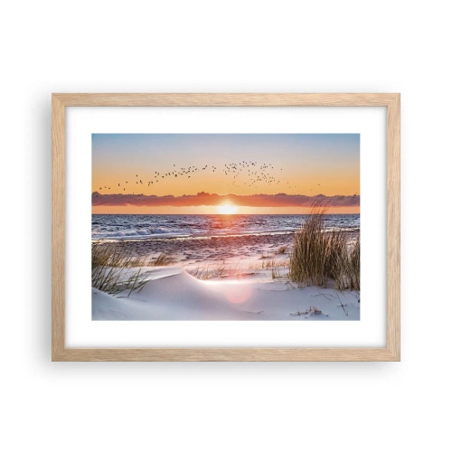 Pôster com moldura de carvalho claro - Paisagem horizontal - 40x30 cm
