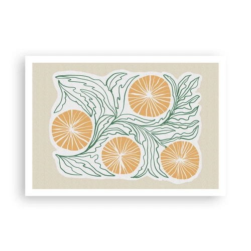 Pôster - Étnico com um toque de abstração - 100x70 cm