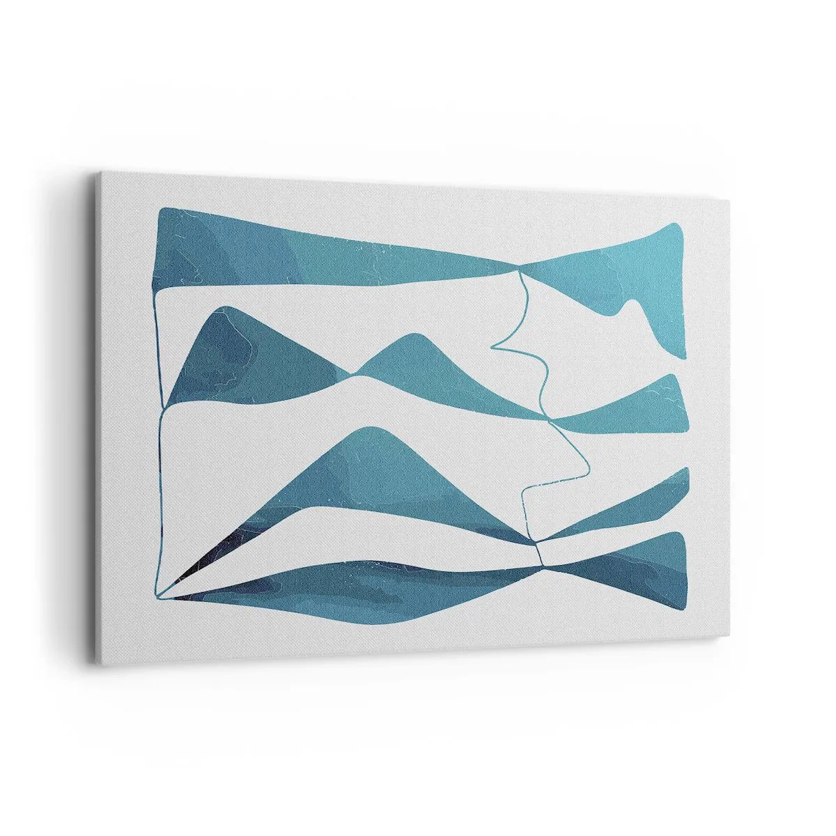 Quadro em tela - Abstração: composto turquesa - 120x80 cm