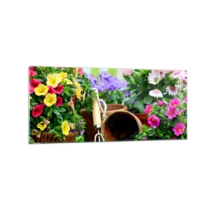 Quadro em vidro - Jardim da Joana - 120x50 cm