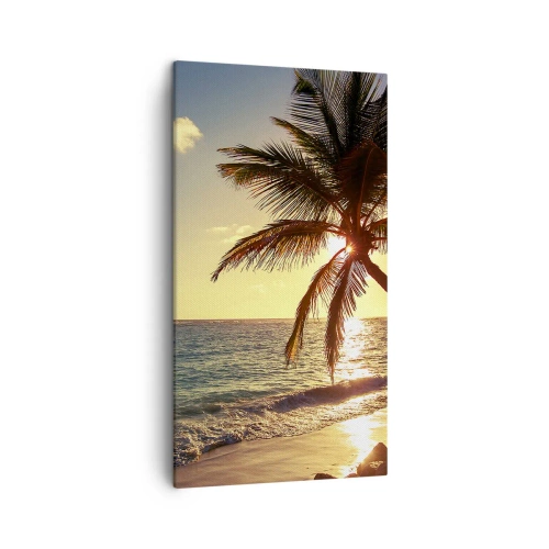 Quadro em tela - Verão sob as palmeiras - 45x80 cm