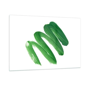 Quadro em vidro - Piada verde - 120x80 cm