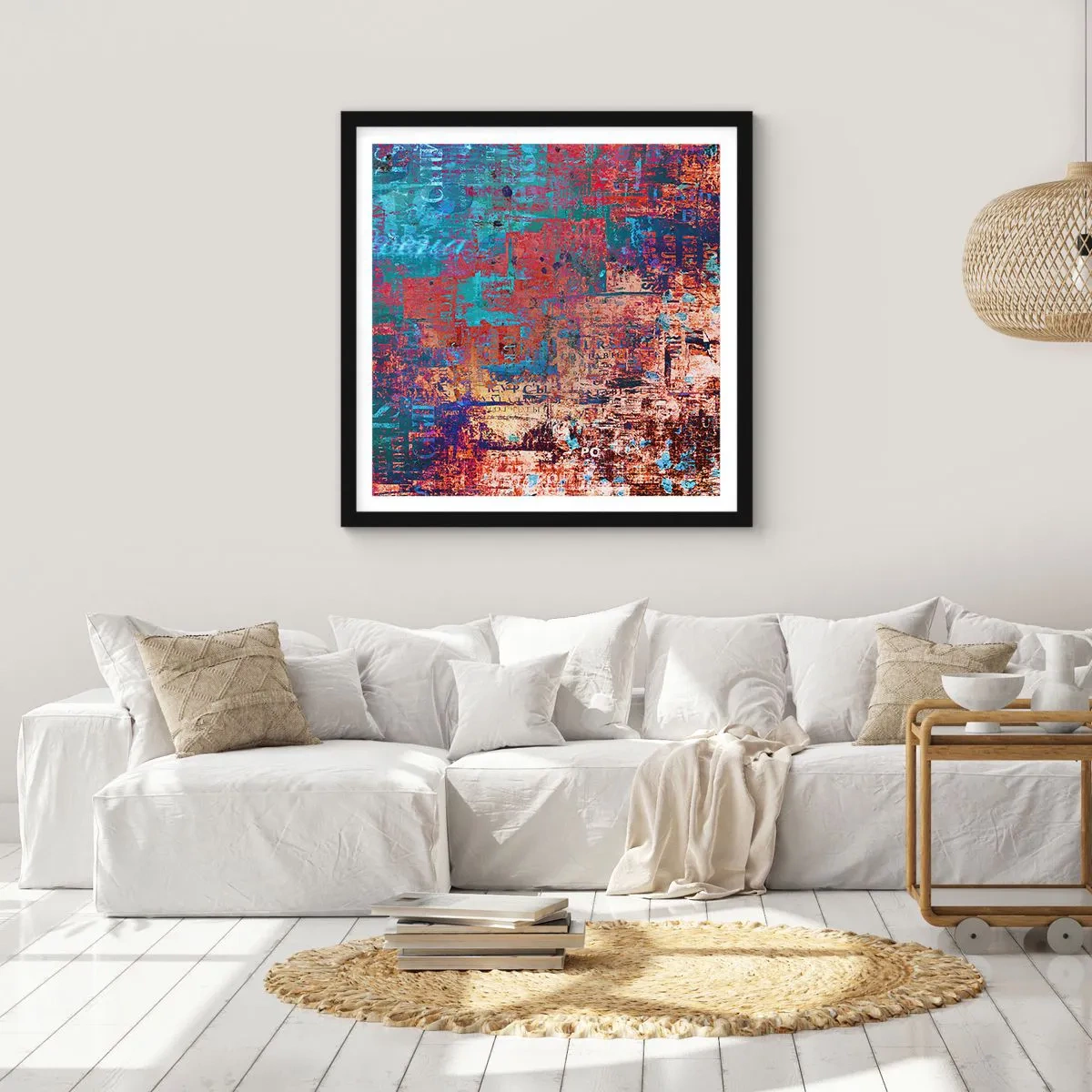 Pôster com moldura preta - Memória e esquecimento - 60x60 cm