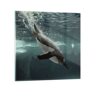 Quadro em vidro - Bem-vindo ao meu mundo - 30x30 cm