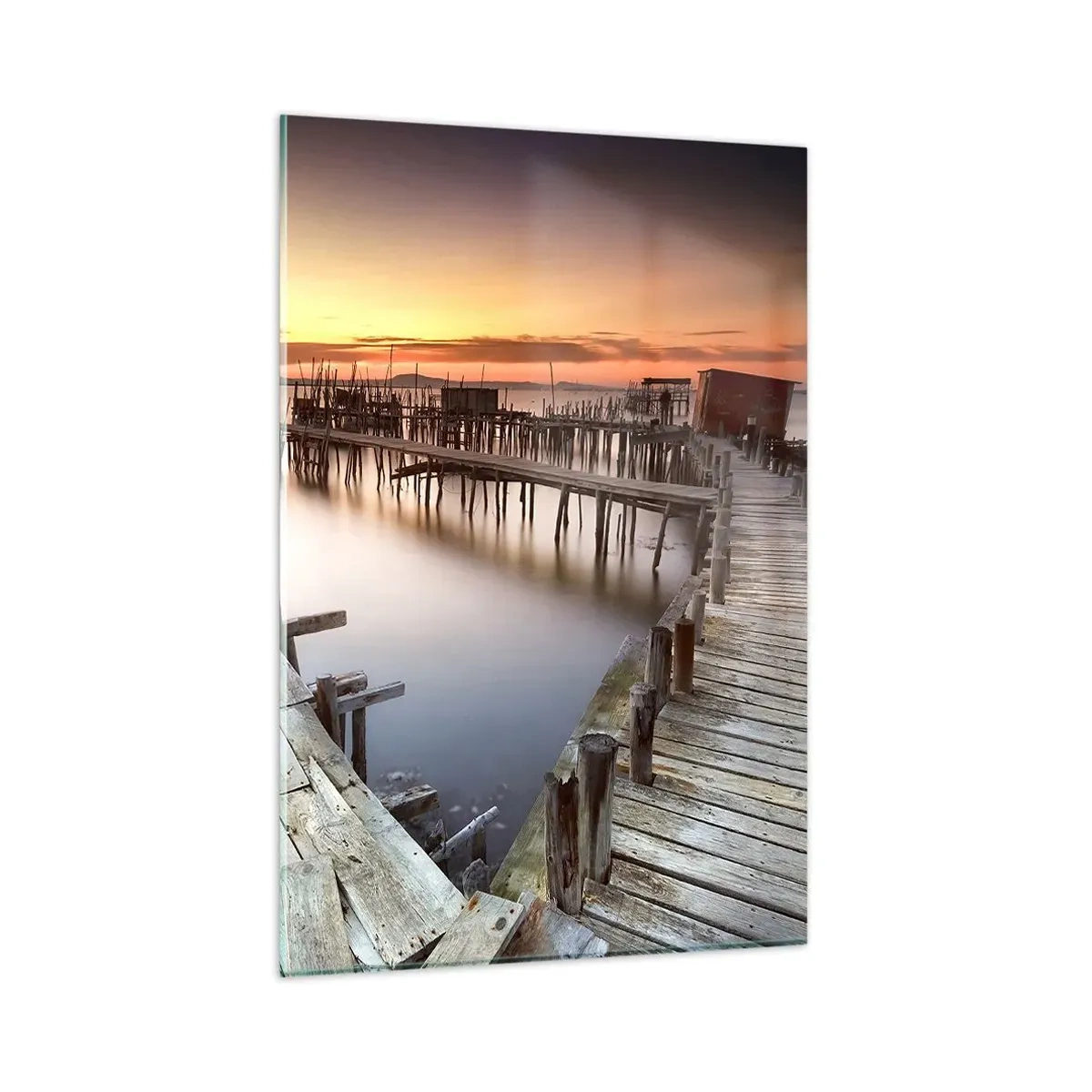 Quadro em vidro - Turismo autêntico, não fictício - 80x120 cm