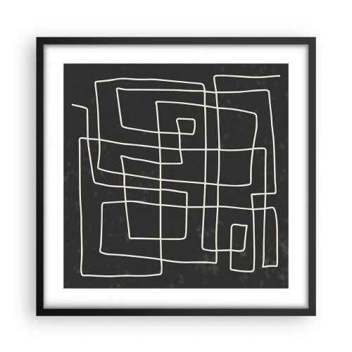 Pôster com moldura preta - Não é tão simples - 50x50 cm