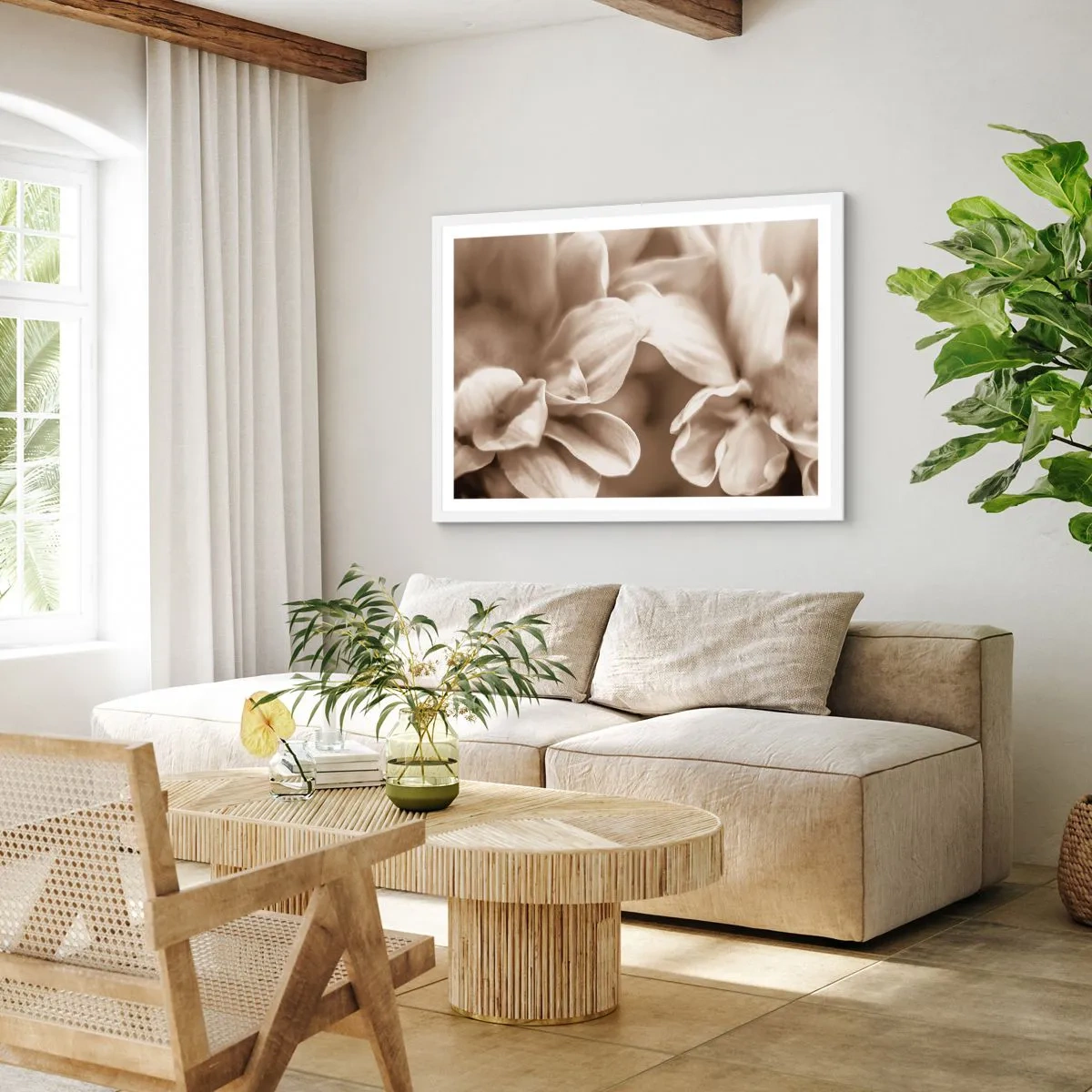 Pôster em moldura branca - Gentil como um sorriso - 40x30 cm