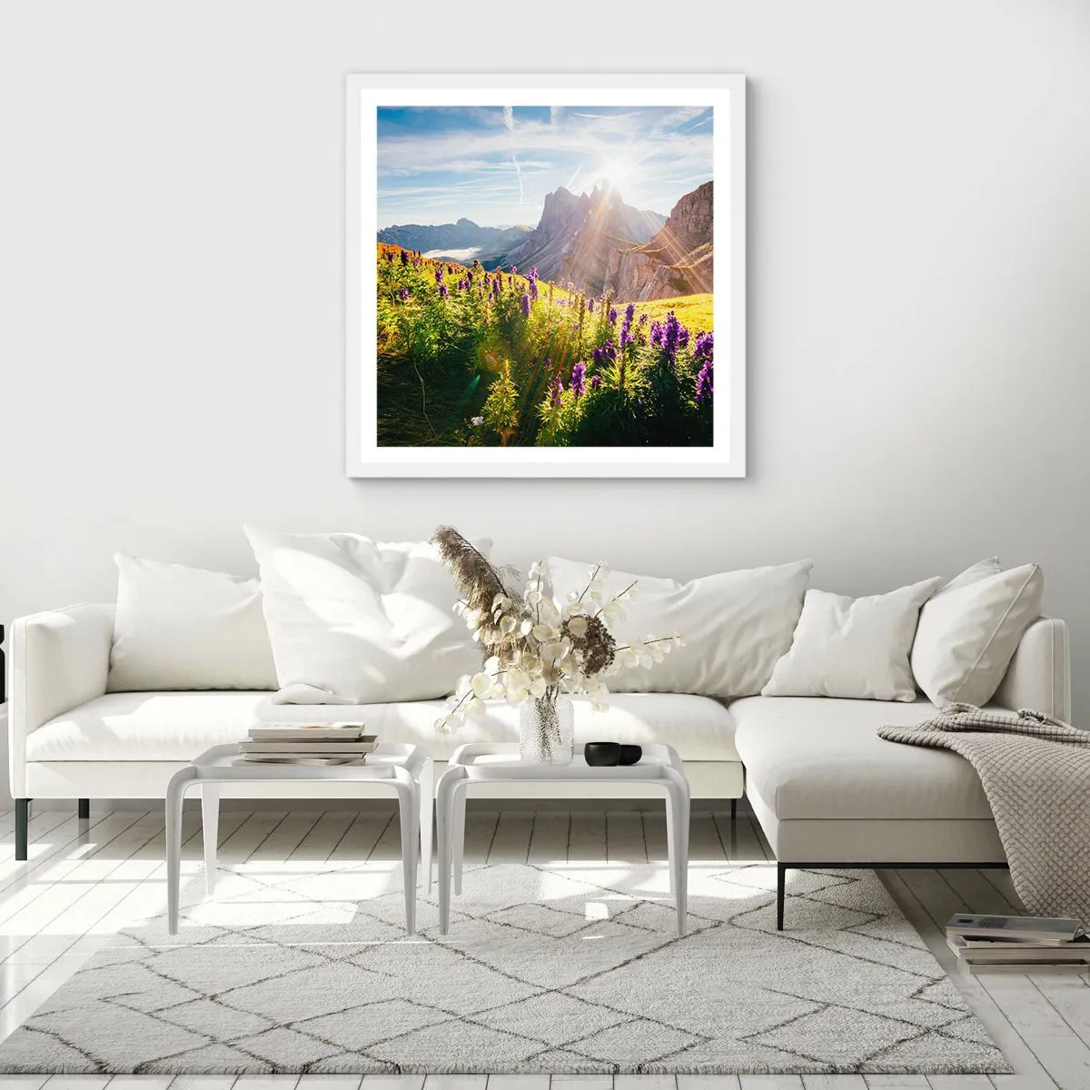 Pôster em moldura branca - A vida secreta das ervas - 40x40 cm