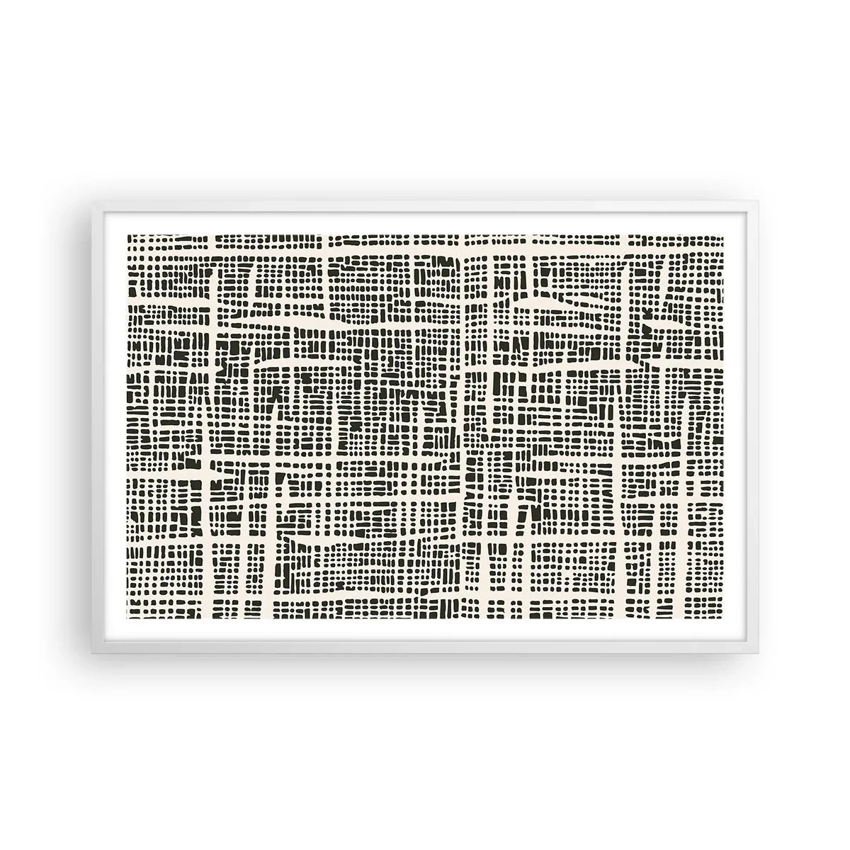 Pôster em moldura branca - Uma composição tecida - 91x61 cm