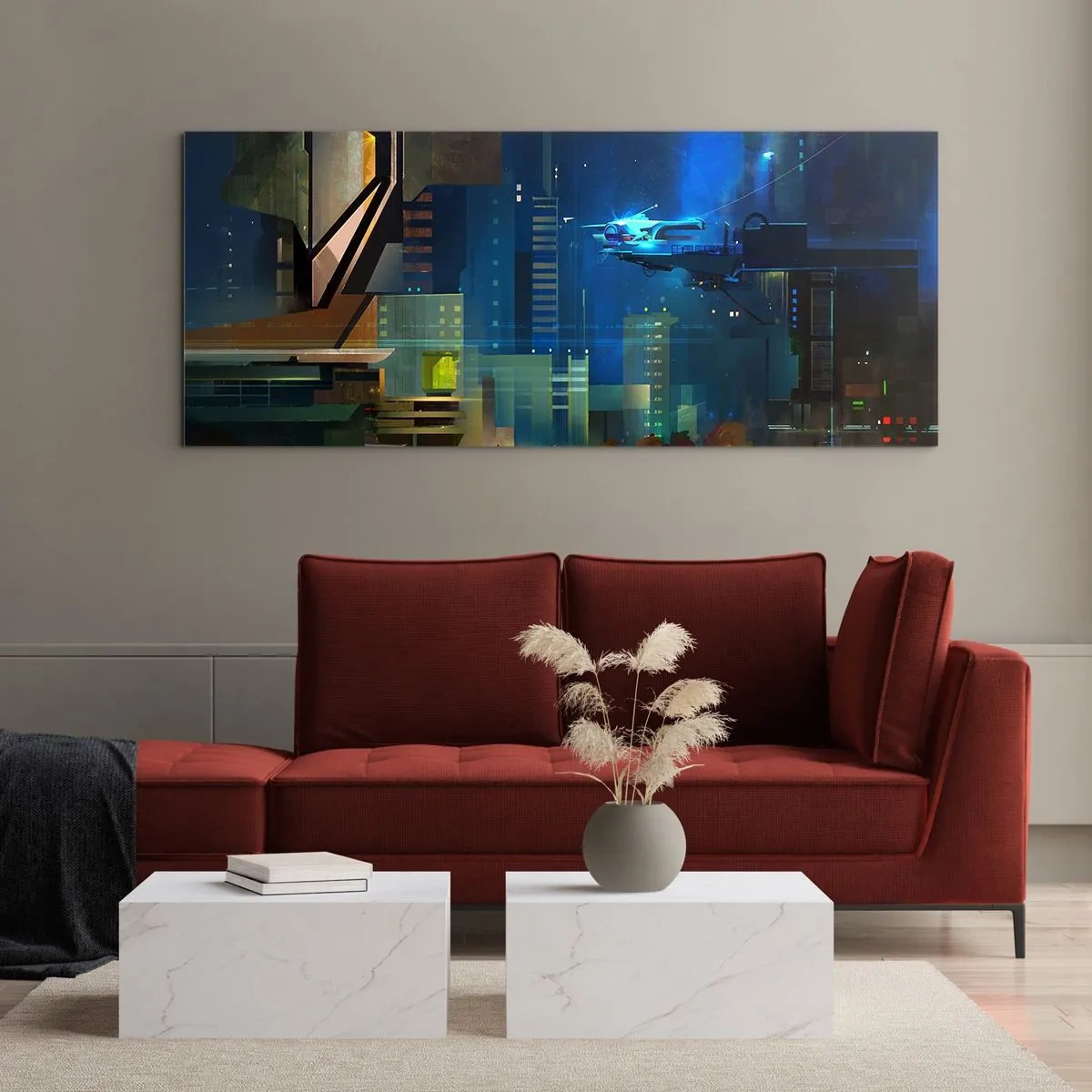 Quadro em vidro - Num futuro próximo - 100x40 cm