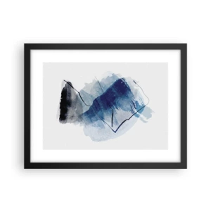 Pôster com moldura preta - Iceberg - 40x30 cm