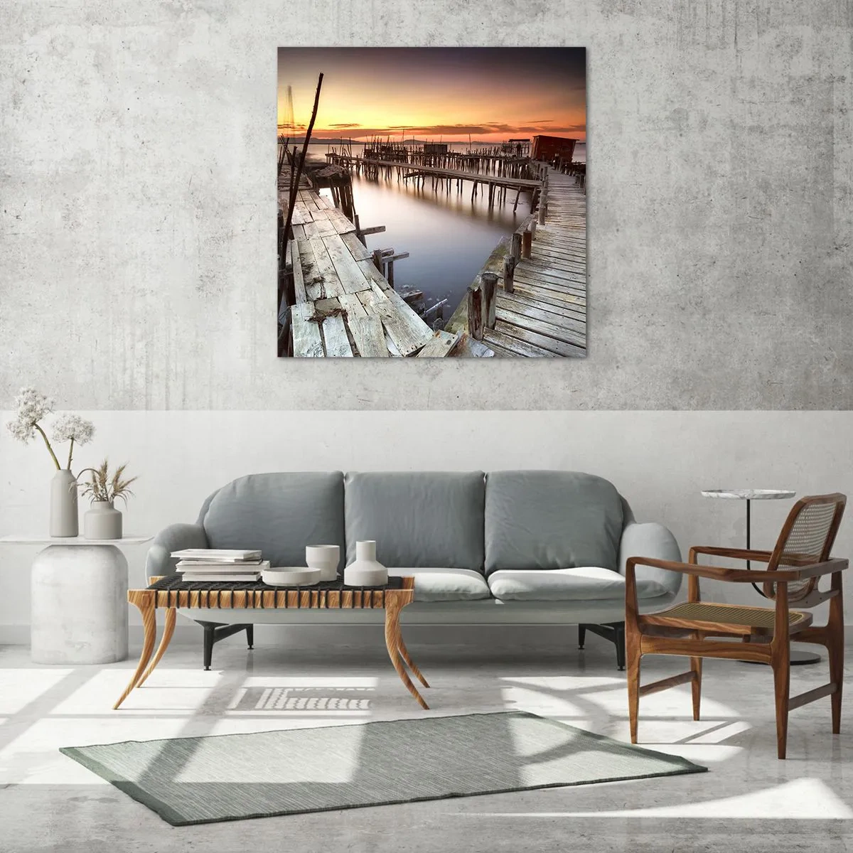 Quadro em vidro - Turismo autêntico, não fictício - 50x50 cm