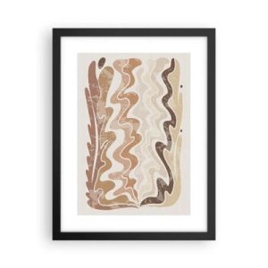 Pôster com moldura preta - Boa energia – boas emoções - 30x40 cm