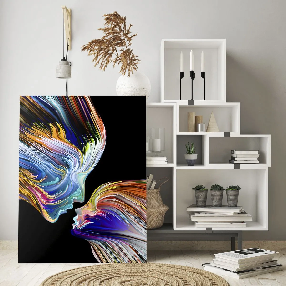 Quadro em vidro - Fusão de energia e luz - 50x70 cm