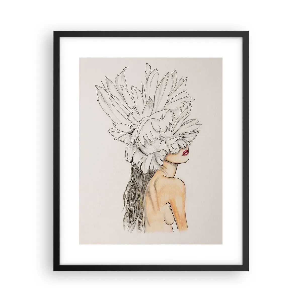 Pôster com moldura preta - Beleza coroada - 40x50 cm