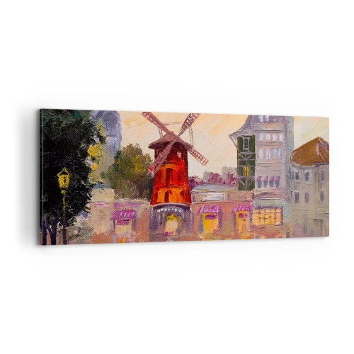 Quadro em tela - Ícones parisienses – Moulin Rouge - 100x40 cm
