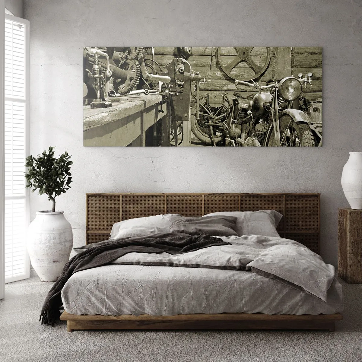 Quadro em vidro - No depósito do tio Jorge - 100x40 cm