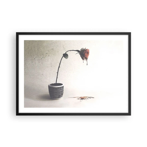 Pôster com moldura preta - Rosa dolorosa - 70x50 cm