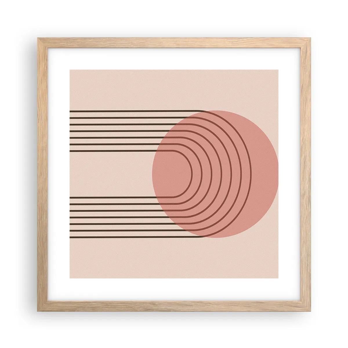 Pôster com moldura de carvalho claro - Atração irresistível - 40x40 cm